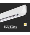 36W LED lysskinne til oppheng - 3-i-1 CCT, Samsung LED, 120cm, sort/hvit, inkl. wireoppheng
