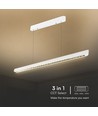 36W LED lysskinne til oppheng - 3-i-1 CCT, Samsung LED, 120cm, sort/hvit, inkl. wireoppheng