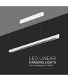 36W LED lysskinne til oppheng - 3-i-1 CCT, Samsung LED, 120cm, sort/hvit, inkl. wireoppheng
