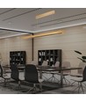 36W LED lysskinne til oppheng - 2880lm, CCT, grå, inkl. wireoppheng