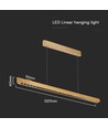 36W LED lysskinne til oppheng - 2880lm, CCT, grå, inkl. wireoppheng