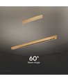 36W LED lysskinne til oppheng - 2880lm, CCT, grå, inkl. wireoppheng