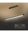 36W LED lineært pendelarmatur - CCT, sort, 2880lm, inkl. wireoppheng