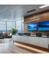36W LED lineært pendel armatur, 3IN1 CCT - 2880lm, matt grå, Samsung LED, inkl. wireoppheng