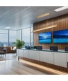 36W Lineær Hengelampe - LED Samsung, Diffusor Pladetype 3in1, Gull