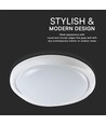 60W LED taklampe med fjernkontroll - Ø49,2cm, dimbar, 3-i-1 CCT, 100lm/W, nattlys funksjon