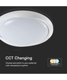 60W LED taklampe med fjernkontroll - Ø49,2cm, dimbar, 3-i-1 CCT, 100lm/W, nattlys funksjon