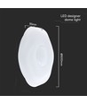 60W Designer LED taklampe med fjernkontroll - 6000lm, dimbar, 3-i-1 CCT, inkl. lyskilde