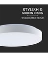 40W dimbar LED-taklampe - Ø40cm, CCT, 3 lysfarger, fjernkontroll