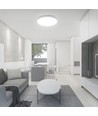 60W LED designer taklampe med fjernkontroll - 6000lm, dimbar, 3-i-1 CCT, hvit cover