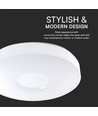 60W LED designer taklampe med fjernkontroll - 6000lm, dimbar, 3-i-1 CCT, hvit cover