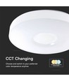 60W LED designer taklampe med fjernkontroll - 6000lm, dimbar, 3-i-1 CCT, hvit cover