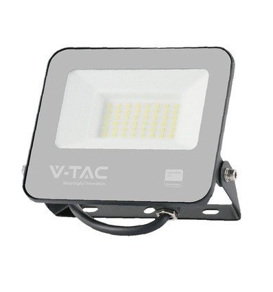 30W LED lyskaster, Samsung LED chip - Sort, 3000K, 1m ledning, IP65 utendørs