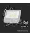 30W LED lyskaster, Samsung LED chip - Sort, 3000K, 1m ledning, IP65 utendørs