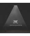 150W LED gatelykt med Samsung chip og sensor - 135lm/W, 4000K, IP65, grå, inkl. adapter