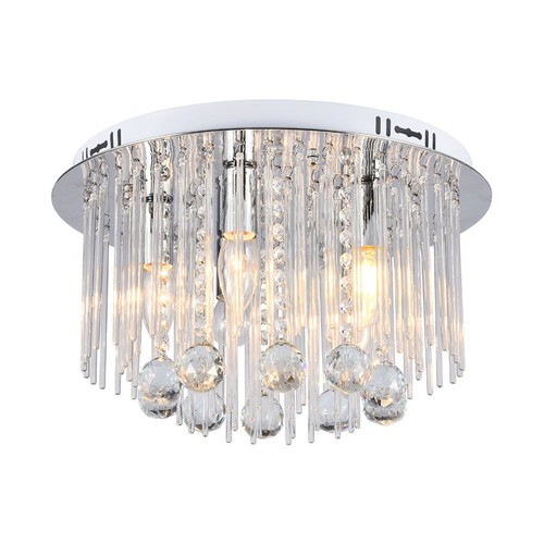 LED Designer Taklampe - Krystallampe, Klar, Sokkel E14