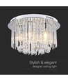 LED Designer Taklampe - Krystallampe, Klar, Sokkel E14