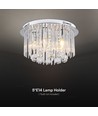 LED Designer Taklampe - Krystallampe, Klar, Sokkel E14