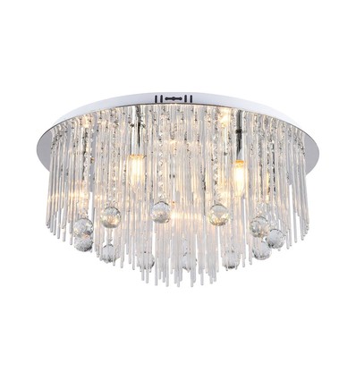 Ø60cm LED Designer krystall taklampe - E14 fatning, klart glass, IP20 innendørs