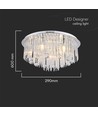 Ø60cm LED Designer krystall taklampe - E14 fatning, klart glass, IP20 innendørs