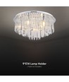 Ø60cm LED Designer krystall taklampe - E14 fatning, klart glass, IP20 innendørs