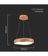 18W LED pendel i trediagn - 2100lm, Ø40cm, 3000K, inkl. lyskilde