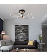 36W LED designer pendel - 4150lm, 3000K, gull og sort, taklampe
