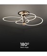 36W LED designer pendel - 4150lm, 3000K, gull og sort, taklampe
