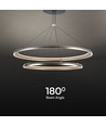 3x GU10 vegglampe / taklampe - Hvit, rund, justerbar, uten lyskilde