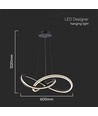 40W LED designer pendellampe, Ø60cm - 3-i-1 CCT, 4800lm, sort, IP20