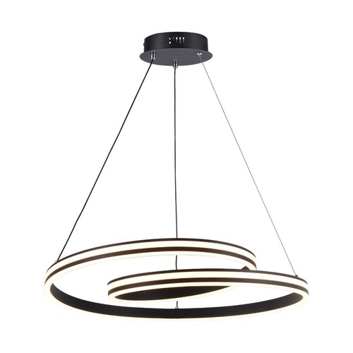 60cm 40W designer pendel - 120lm/W, sort, justerbar høyde, metall, inkl. lyskilde