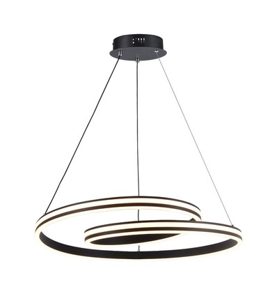 60cm 40W designer pendel - 120lm/W, sort, justerbar høyde, metall, inkl. lyskilde