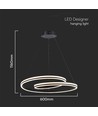 60cm 40W designer pendel - 120lm/W, sort, justerbar høyde, metall, inkl. lyskilde