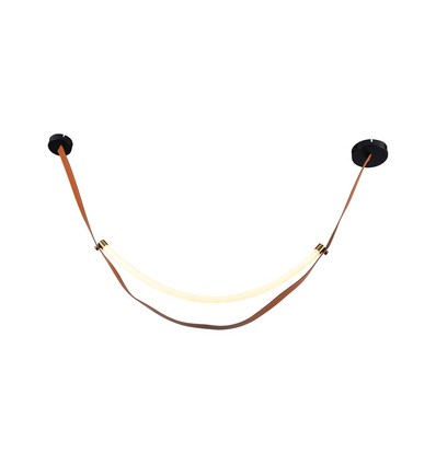12W Designer taklampe - 1440lm, L166cm, metall, brun