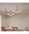 12W Designer taklampe - 1440lm, L166cm, metall, hvit kant