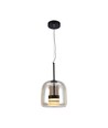 6W Designer LED pendel - 750lm, metall og glass, Ø23cm, høydejusterbar, inkl. lyskilde