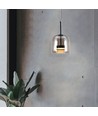6W Designer LED pendel - 750lm, metall og glass, Ø23cm, høydejusterbar, inkl. lyskilde
