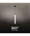 5W LED Designer pendel - 600lm, Metall + Glass, Ø5,5cm, inkl. lyskilde