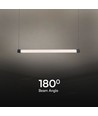 10W LED Designer pendel - Svart/hvit, 1300lm, 3000K, moderne design