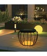 1W Solara designer hage/bordlampe - Solcelle, IP44, svart, lanterne-formet, 3000K+6000K, inkl. lyskilde