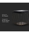 1W Solara designer hage/bordlampe - Solcelle, IP44, 120lm, 3000K+6000K, grå, lanterneformet