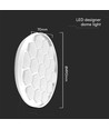 60W Designer Domelight taklampe - Ø49cm, 6000lm, dimbar, inkl. fjernkontroll, bikube cover