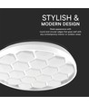 60W Designer Domelight taklampe - Ø49cm, 6000lm, dimbar, inkl. fjernkontroll, bikube cover