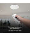 60W Designer Domelight taklampe - Ø49cm, 6000lm, dimbar, inkl. fjernkontroll, bikube cover