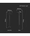 7W Hage lampe på spyd - Samsung Chip, 3000K, svart hus, IP65
