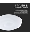 40W LED Designer Dome taklampe - 4000lm, 3-i-1 CCT, dimbar, inkl. fjernkontroll, blomstermønster