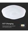 40W LED Designer Dome taklampe - 4000lm, 3-i-1 CCT, dimbar, inkl. fjernkontroll, blomstermønster