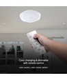40W LED Designer Dome taklampe - 4000lm, 3-i-1 CCT, dimbar, inkl. fjernkontroll, blomstermønster