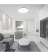 LED Designer Dome Lampe - 20W/40W/20W, Fjernkontroll, Victory Hvit Deksel, Dempbar