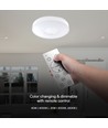 LED Designer Dome Lampe - 20W/40W/20W, Fjernkontroll, Victory Hvit Deksel, Dempbar